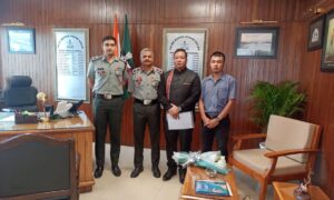Shri N. Solomon Beihlotha, Asst. General Secretary MTP Gen.Hqrs. visits Assam Rifles Hqr. Aizawl on behalf of Mara Thyutlia Py on 8th August,2023